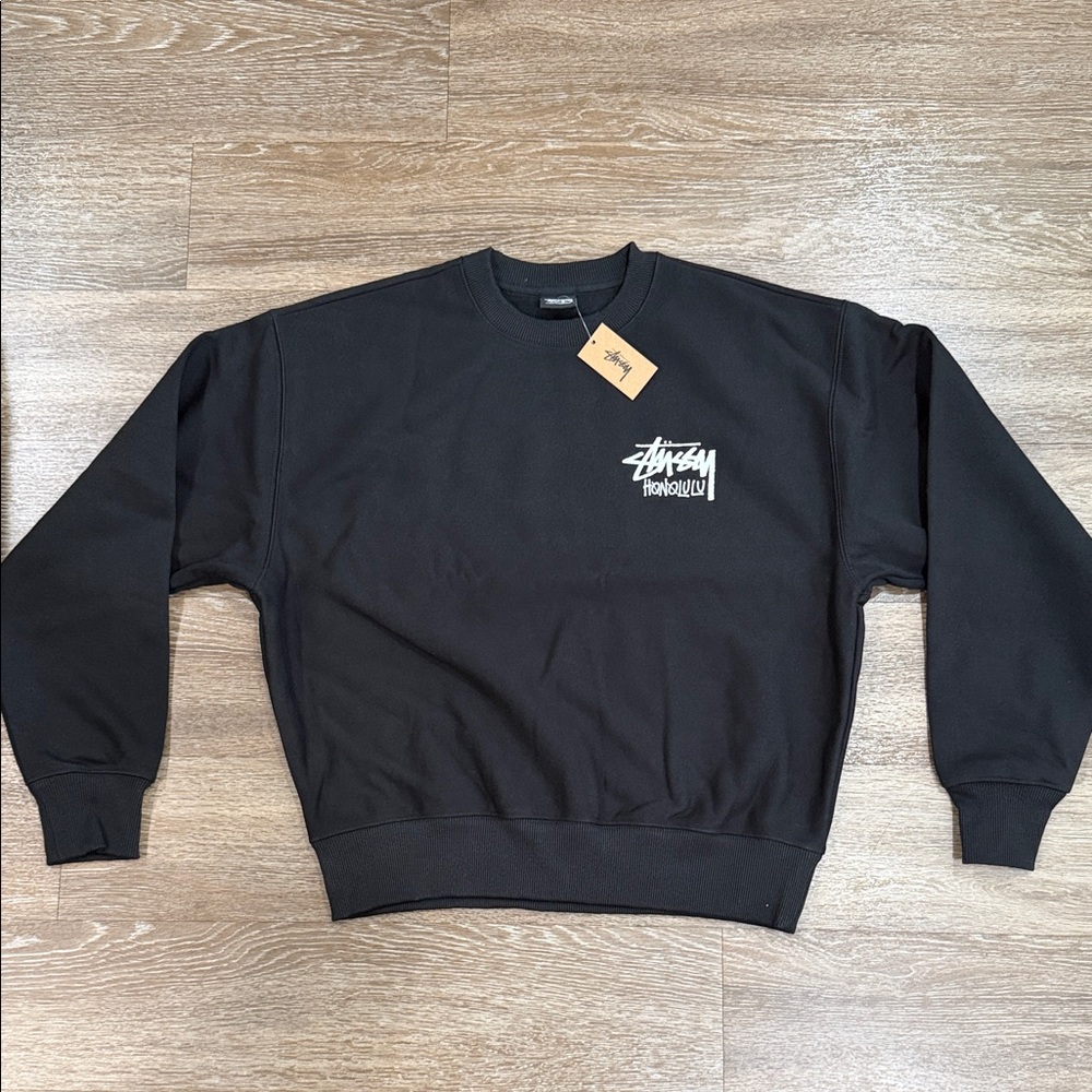 Stussy Black Crewneck Men's Sweater